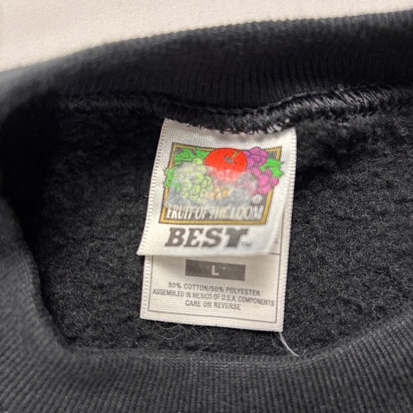 Vintage Chicago Crewneck Sweatshirt Black FOTL Sz L City Skyline Tourist - Picture 3 of 6